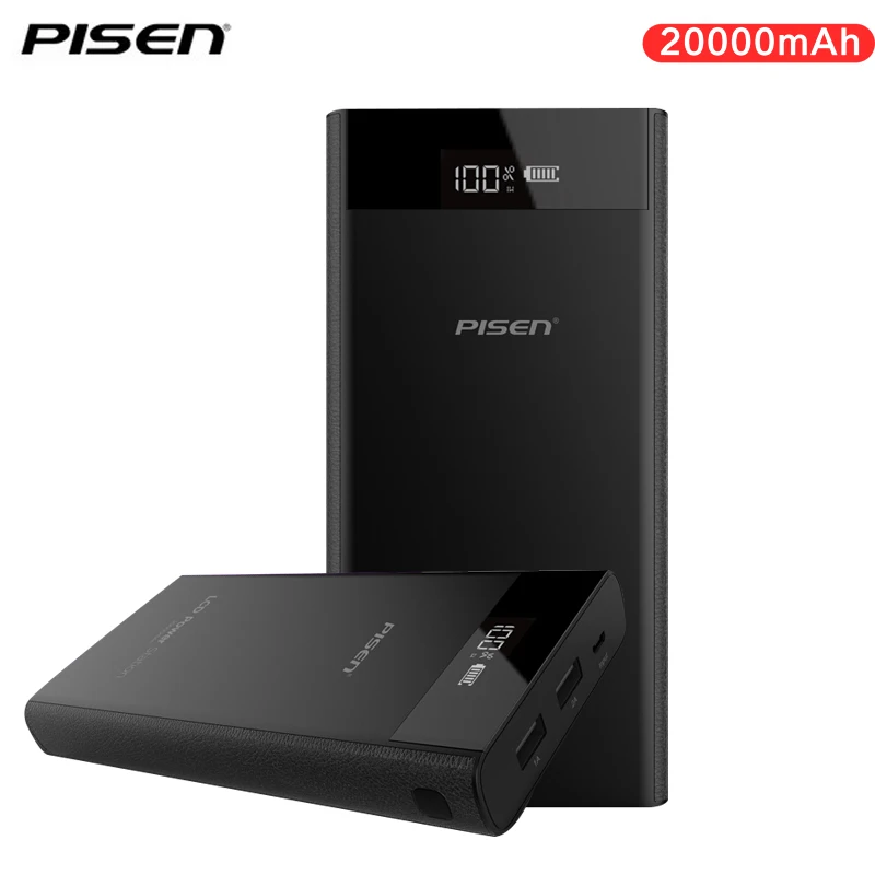 

PISEN Universal LCD 20000 mAh Power Bank 20000mah External Battery Charging Poverbank Dual USB For iPhone Tablet xaomi Powerbank