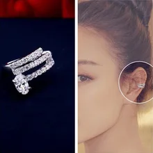 Зажим для на Хрящ уха отверстие клип корейской версии личности уха ногтей простые серьги клипсы-каффы серьги без серьга дырка