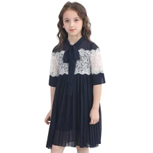 Платье для девочек летний детский костюм для детей, праздничное платье Модная одежда для больших девочек элегантное платье для девочек-подростков 12, 14, 16 лет