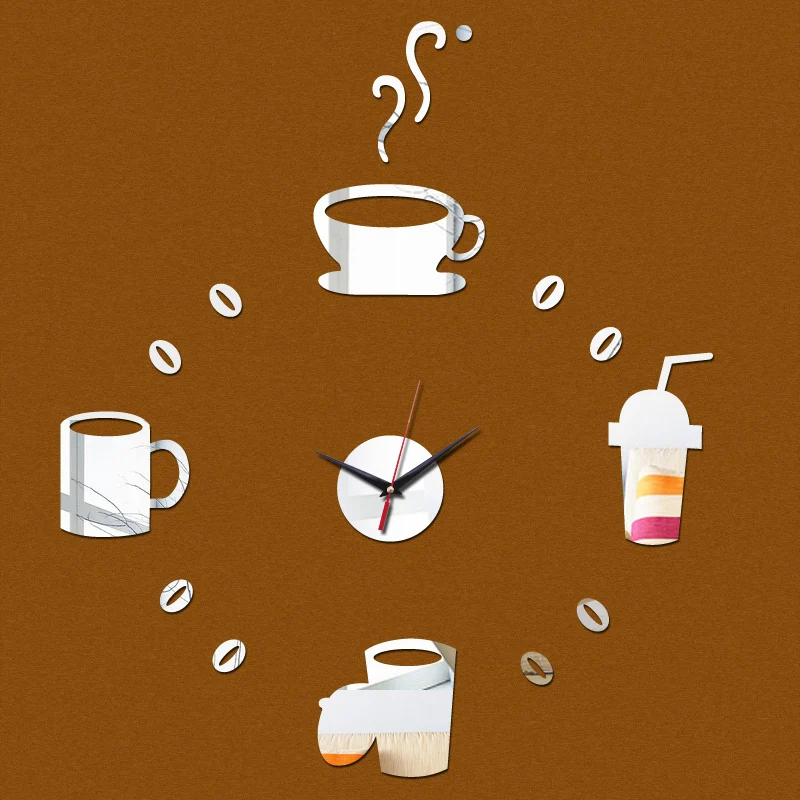 

top fashion 2019 new clock mirror wall clocks watch quartz needle home decoration real Living Room Acrylic