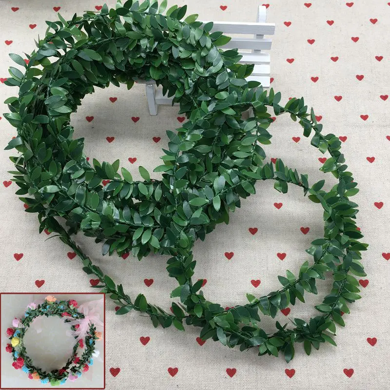 

Fashion Cane Vine Wire Simulation Green Leaves Rattan 7m For Home Wedding Decoration DIY Artificial Garland Accessories LFD