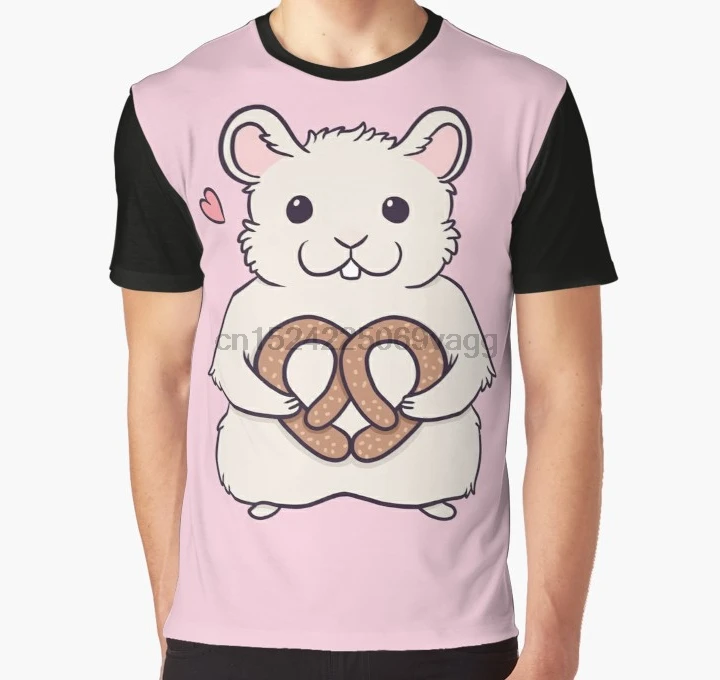 

All Over Print 3D Men Funny tshirt Women t shirt I love you more than this hamster loves pretzels Graphic T-Shirt