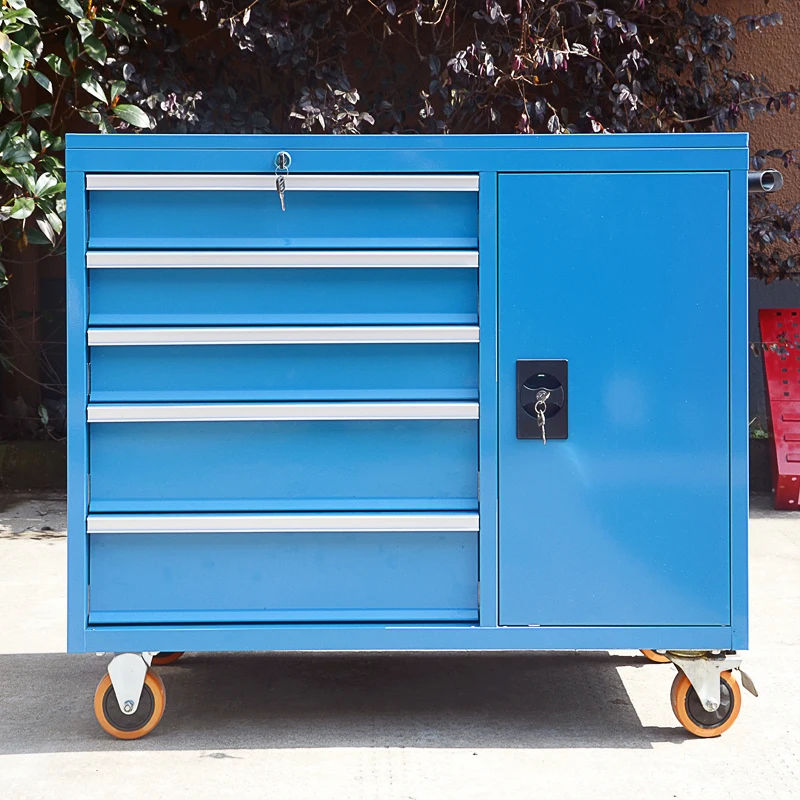 Multifunction drawer tool cart wheels moving automotive repair tools