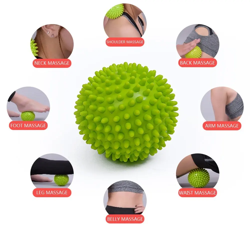 Fitness PVC Spiky Hand Massage Ball For Body Yoga Massage Ball Hand Foot Pain Relief Pocket Massger Physiotherapy Ball 7.5cm