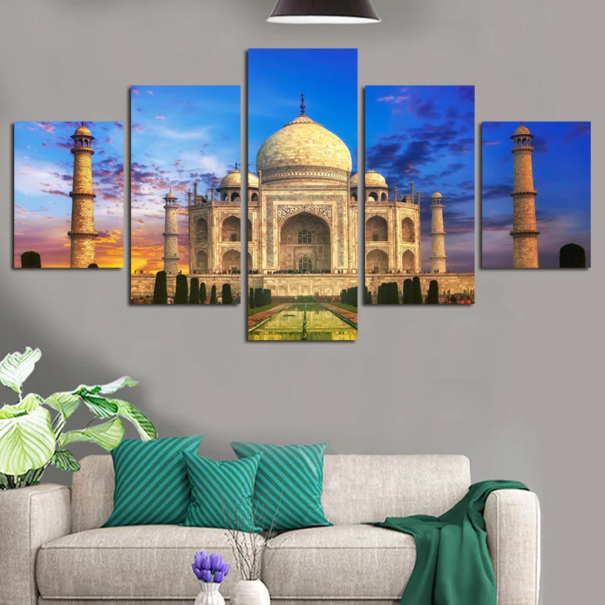 

Taj mahal landscape painting art printing poster wall decoration family decoration room without frame decoration TZ101