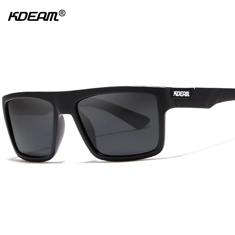 KDEAM, прямоугольные мужские солнцезащитные очки, поляризационные с упругими крашеными дужками, непревзойденные в качестве солнцезащитных очков, мужские с дизайнерской коробкой KD05X