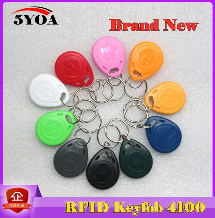 10pcs 5YOA EM4100 125khz ID Keyfob RFID Tag Tags Access Control Card Porta TK4100 Key Fob Token Ring Proximity Chip