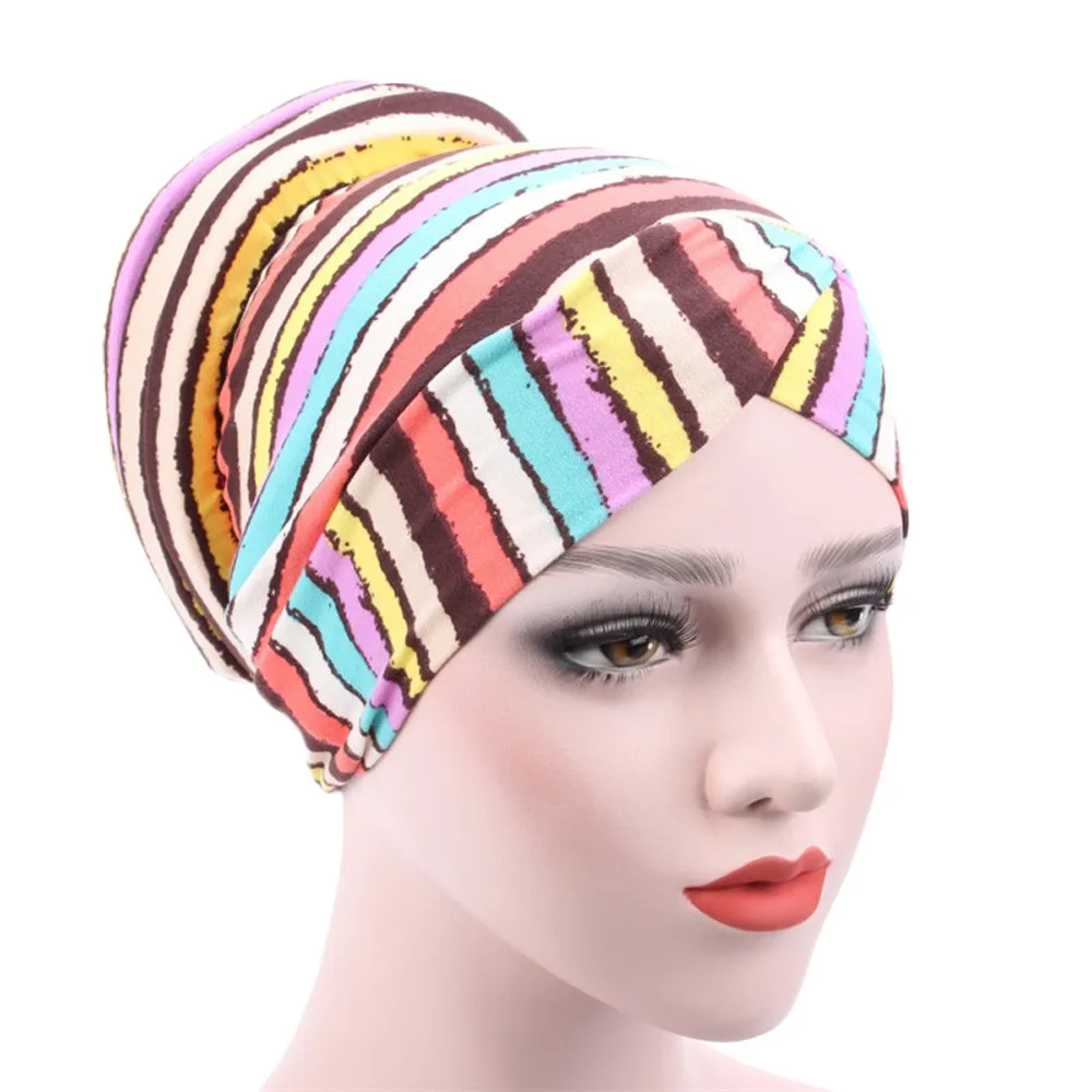 Новая мода высокое качество женский мусульманский эластичный тюрбан шапка после химиотерапии выпадение волос головной платок обертывание хиджиб шапка N5