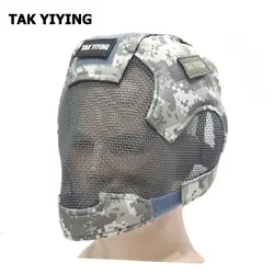 Tak yiying Airsoft Пейнтбол маски тактические стальной сетки анфас V6 маска для Открытый Пейнтбол Аксессуары