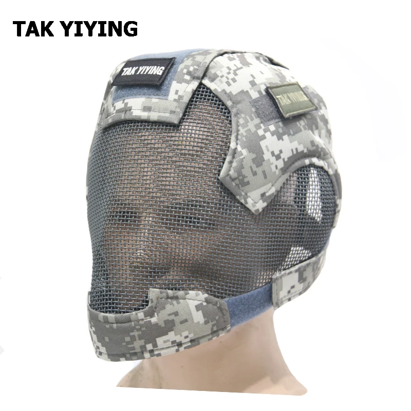 TAK YIYING Airsoft Paintball Masks Tactical Steel Mesh Full Face V6