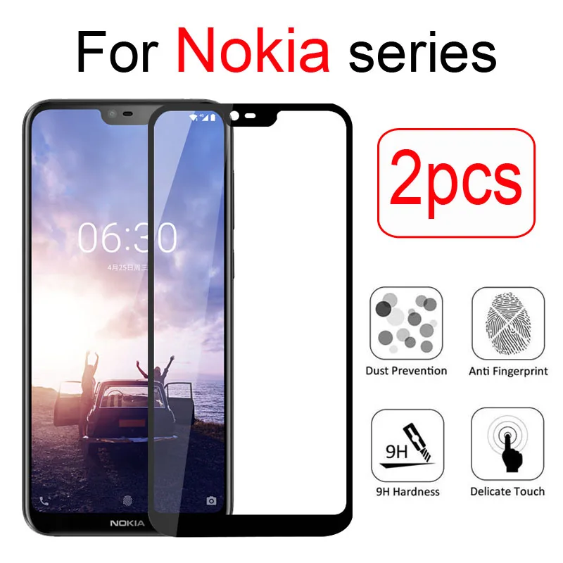 

Protective glass on the for Nokia 2 3 5 6 7 8 5.1 6.1 7.1 plus 8.1 2018 x5 x6 screen protector tempered glas noki noika 9H film