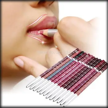 

by dhl or ems 100 sets 12pcs/set Women's Professional Lipliner Waterproof Lip Liner Pencil 15CM 12 Colors Per Set Hot 2015