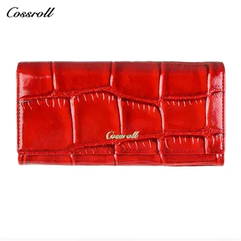 

Women Genuine Leather Wallet Alligator Purse Handbag Card Holder Ladies Elegant Magic Wallet Clutch Wallet COSSROLL Brand