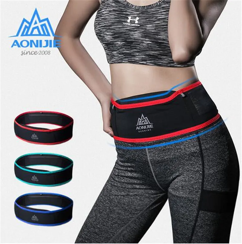 AONIJIE Running Waist Jogging Bag Marathon Gym Workout Fitness 6.9 in Mobile Phone Holder With 1 Pcs 250ml Water Bottle