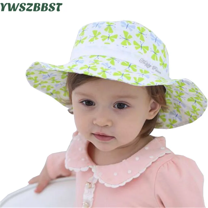 

New Spring Summer Baby Hats for Girls Sun Hat Toddler Kids Infant Cotton Cap Cute Baby Girls Hat Beach Sun Cap fit 0 to 2 Age