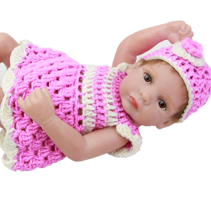 

11 Inch Mini Reborn Doll Baby Full Silicone Vinyl Lifelike Newborn Princess Girls Doll So Truly Real Babies Kids Bedtime Toy