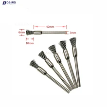 Стальные проволочные щетки Dremel аксессуары кисть для полировки Dremel; комплектующие для мини заусенцев щеткой Wheel5Pcs