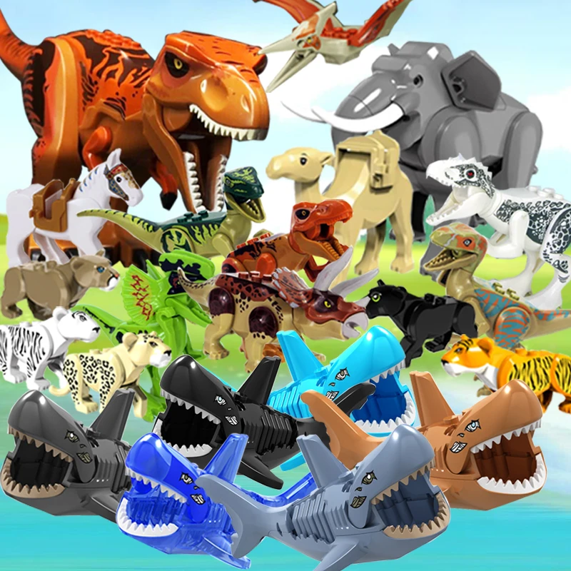 

23pcs/pack building blocks Jurassic dinosaur figures with box Compatible with legoe toys building blocks star wars for child
