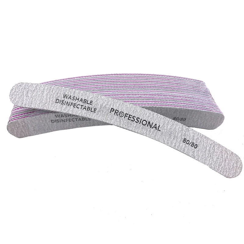 

10pcs/lot 80/80 Sandpaper Nail File Professional Manicure Pedicure Buffer Double-sided Nails Files Lime A Ongle Nail Art Tools