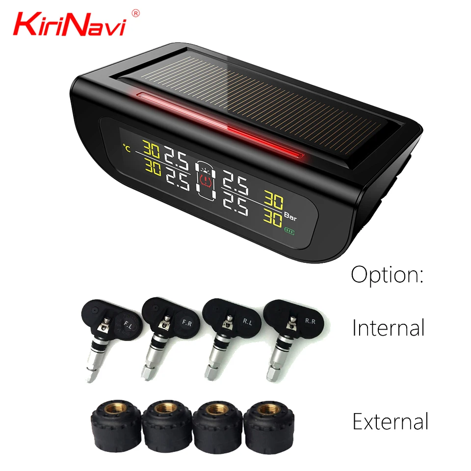 

Car TPMS Tyre Pressure Monitoring System Solar Power Alarm Monitor Charging Digital LCD Display Auto Security Alarm Systems