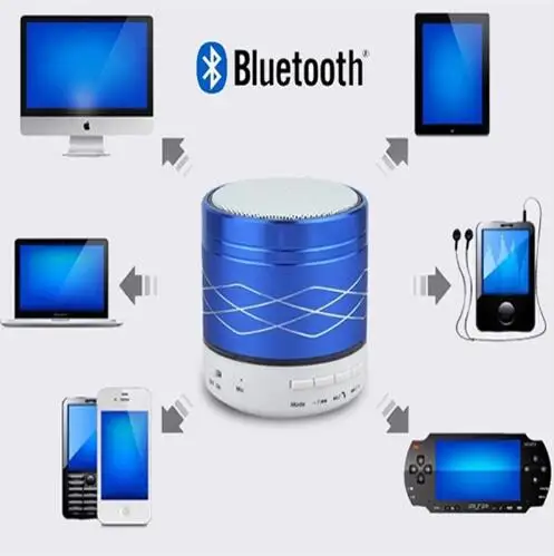 S02U Mini LED Light Portable Metal Steel Wireless Bluetooth Speaker Music Amplifier with FM Radio MP3 Player Support SD Card bluetooth-music-player : image S02U Mini LED Light Portable Metal Steel Wireless Bluetooth Speaker Music Amplifier with FM Radio MP3 Player Support SD Card bluetooth-music-player