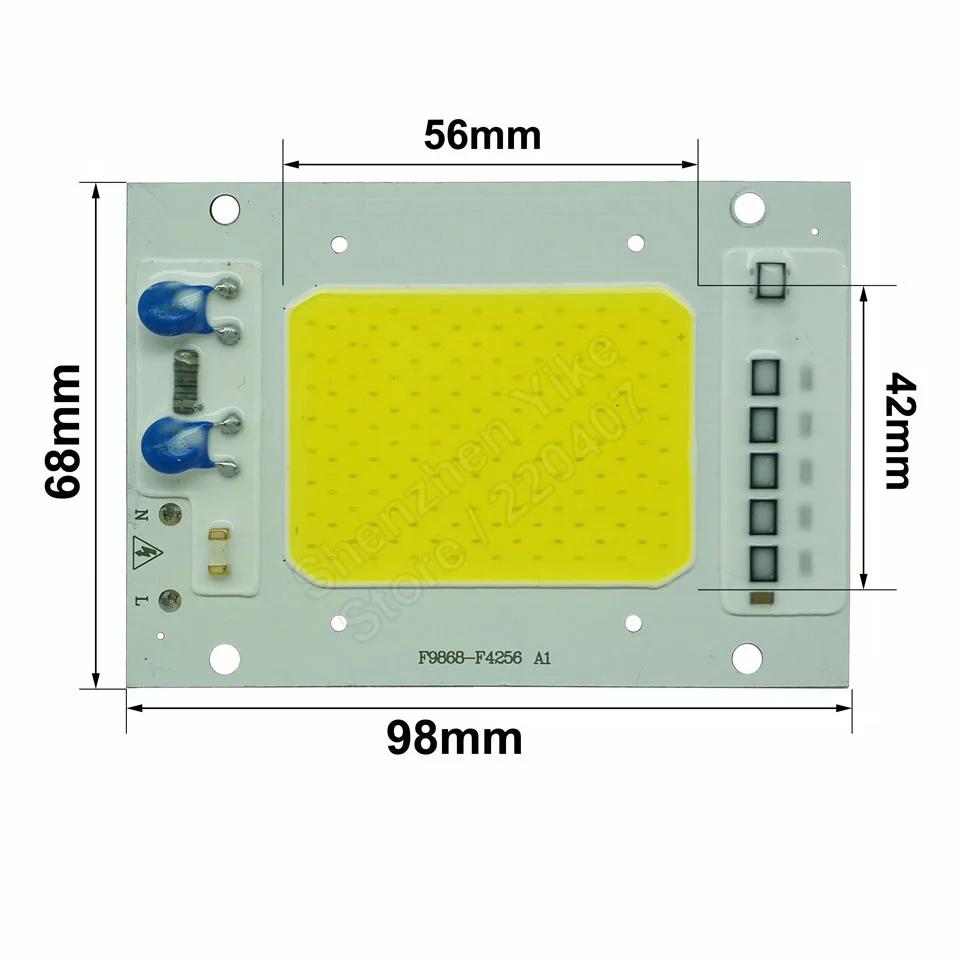 COB светодиодный чип лампы 30 Вт 40 Вт 50 Вт 100 Вт 150 Вт светодиодный Лампа COB 220 В Smart IC холодный теплый белый Светодиодный прожектор чип