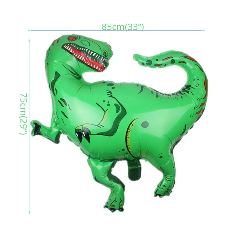 Воздушные шары из фольги в виде динозавра, украшения для дня рождения, Детские гелиевые шары в стиле динозавра из джунглей, вечерние шары в виде динозавра, принадлежности для детского душа - Цвет: 1pcs balloon