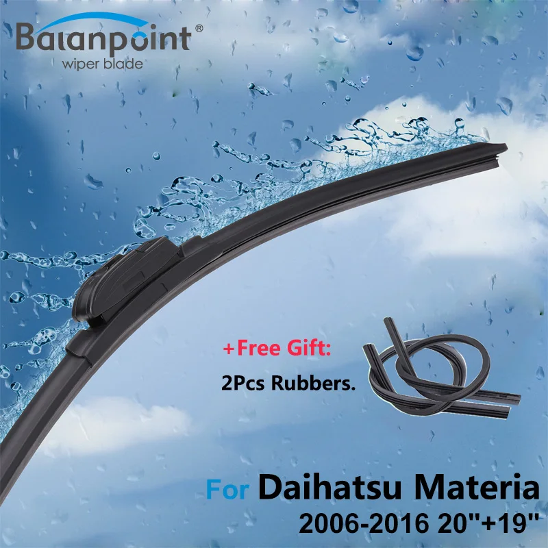 2Pcs Wiper Blades + Soft Rubbers for Daihatsu Materia 2006-2016 20&quot+19&quot Windshield Wipers Replacement | Автомобили и