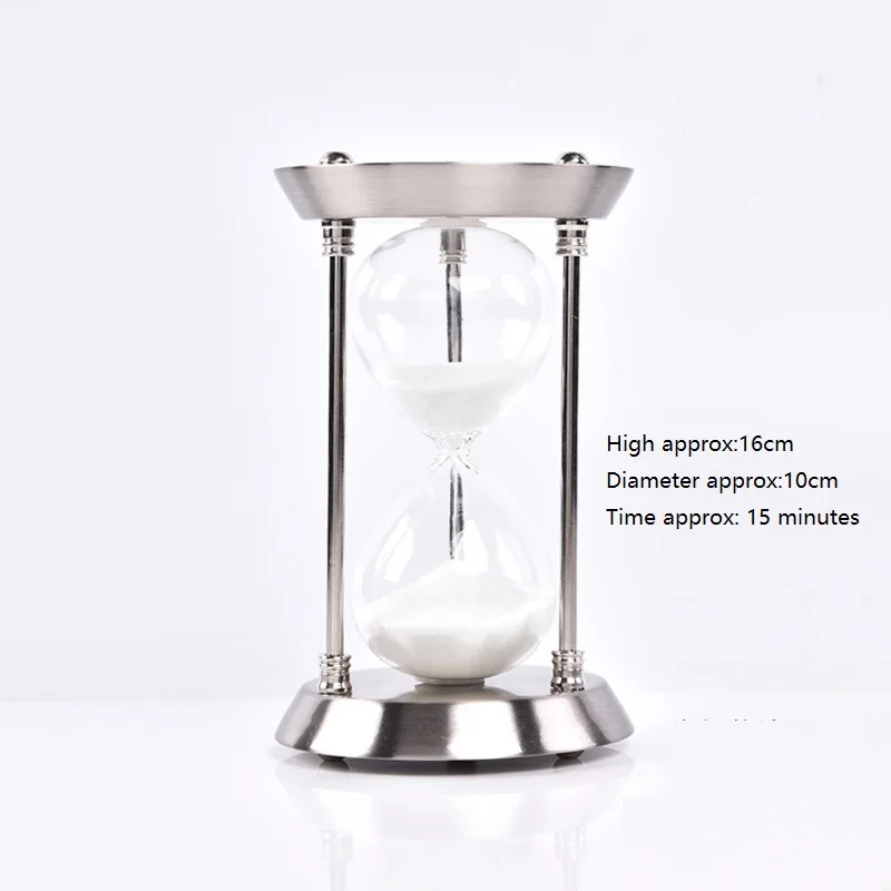 Creative metal Colorful Hourglass Sandglass Sand Clock Timers Wooden Frame Creative Gift Modern Home Decorations Ornaments