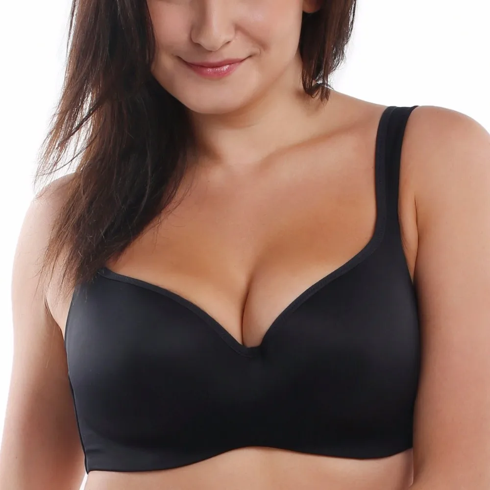 

34 36 38 40 42 44 B C D DD E Drop Ship Big Size Womens Smooth Seamless No-poke Full Coverage Contour Balconette T-Shirt Bra