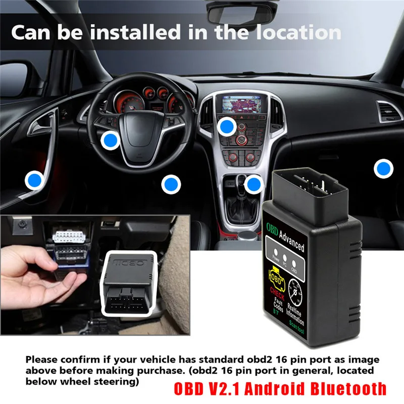 Hiyork Супер Мини Авто ELM327 HH для Android Bluetooth OBD 2 OBD II протокол диагностический сканер elm 327 Автомобильный сканер кода