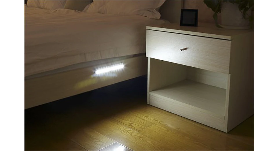 Светодиодный свет под кабинет движения PIR Сенсор лампы 6/10 светодиодный s 98/190 мм освещения для Шкаф Кухня ночник