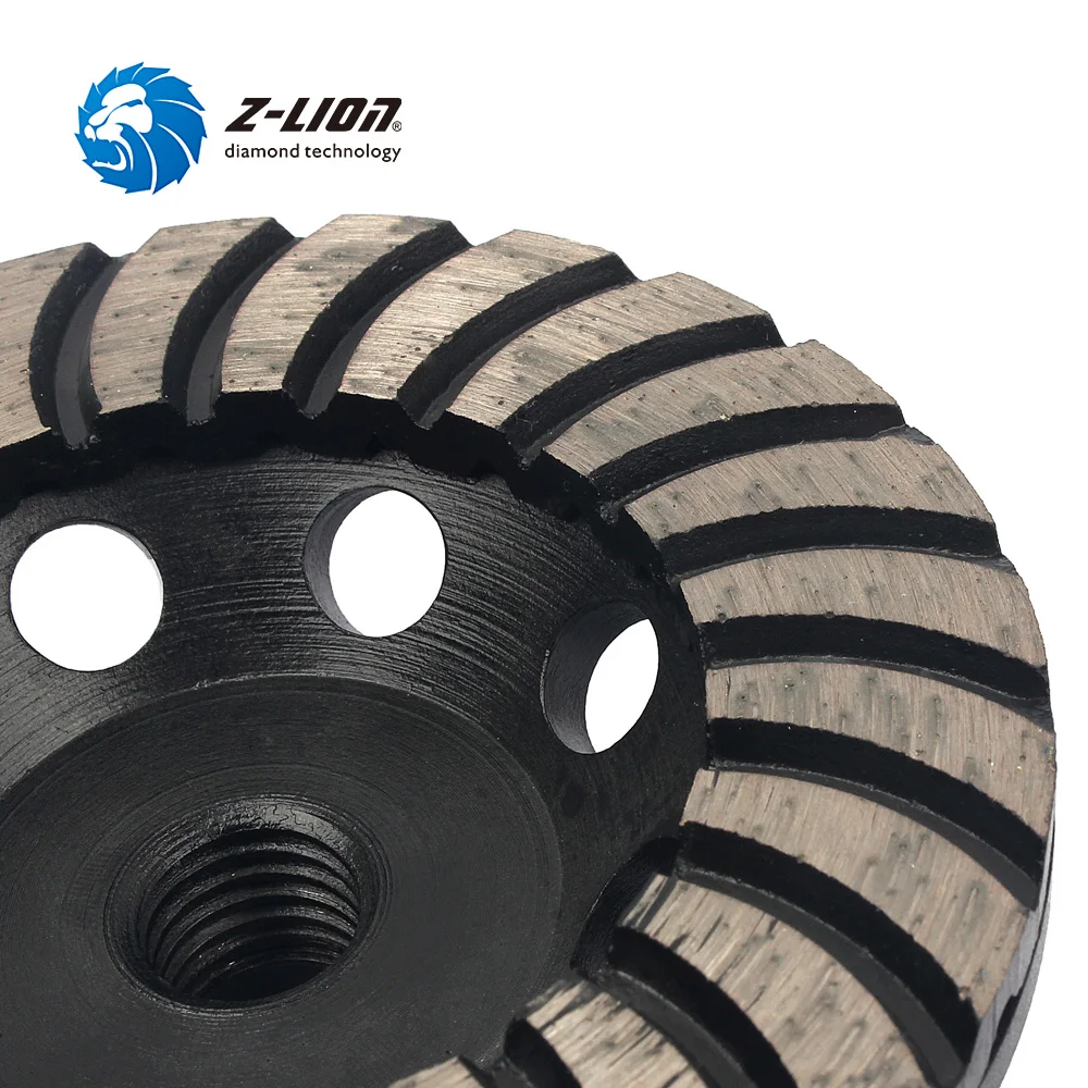 Z-LION 3pcs/lot 4 inch Diamond Grinding Wheel Disc Concrete Marble Granite Grinding Tool Double Layer Segment Cup Wheel Dish