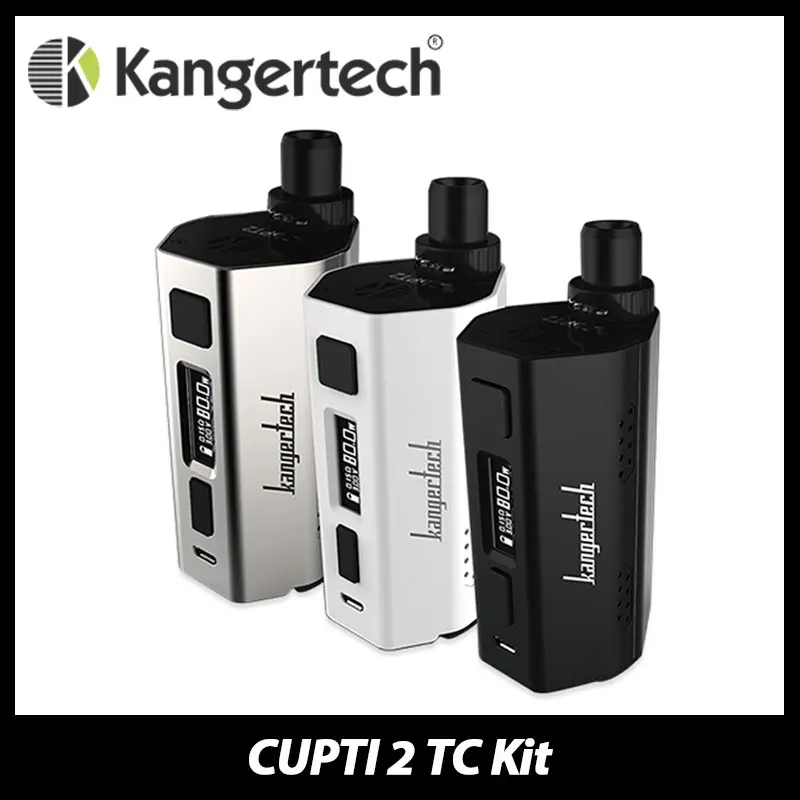 Новый 80 Вт kanger cupti 2 TC Starter Kit 5 мл Ёмкость бака с MAX 80 Вт выход с tc режим создано 2x18650 Батарея без Батарея