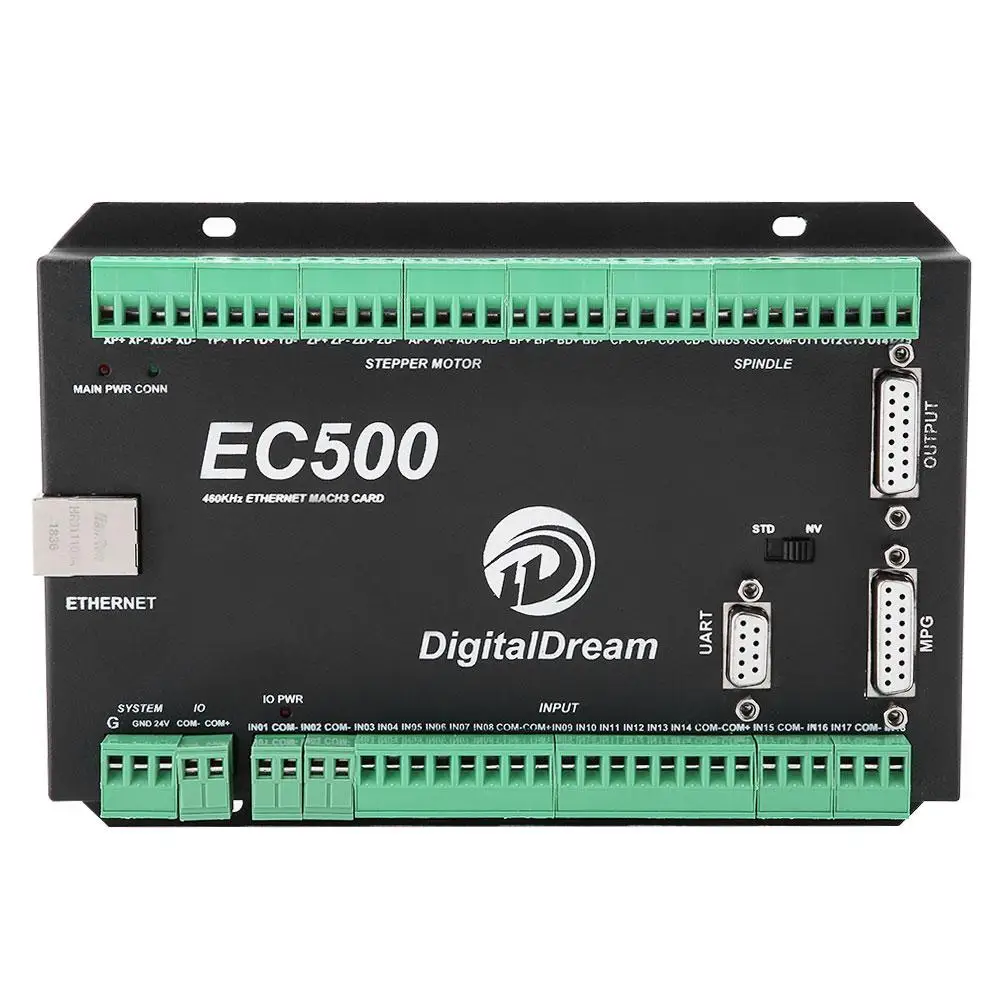 EC500/ЧПУ 3/4/5/6-xis Motion Controller для Mach3 с Ethernet Связь прочный
