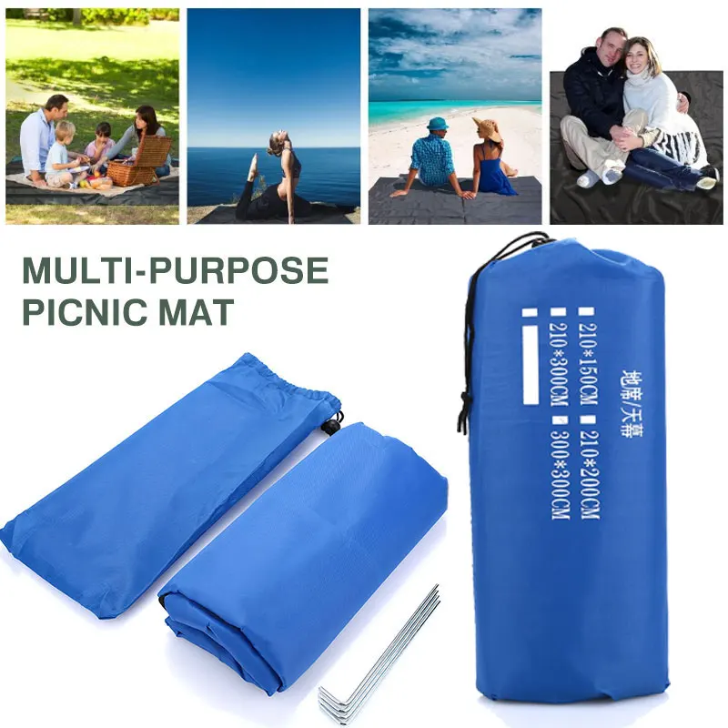 300*300cm Camping Canopy Camping Carpet for Tent Cloth First Aid Beach Mattress Picnic Mat for Sandless Backing Lawn Floor Pad