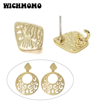 

New 19mm 10pieces/bag Zinc Alloy Gold Triangular Diamond Earring Base Connectors Linkers for DIY Earring Jewelry Accessories