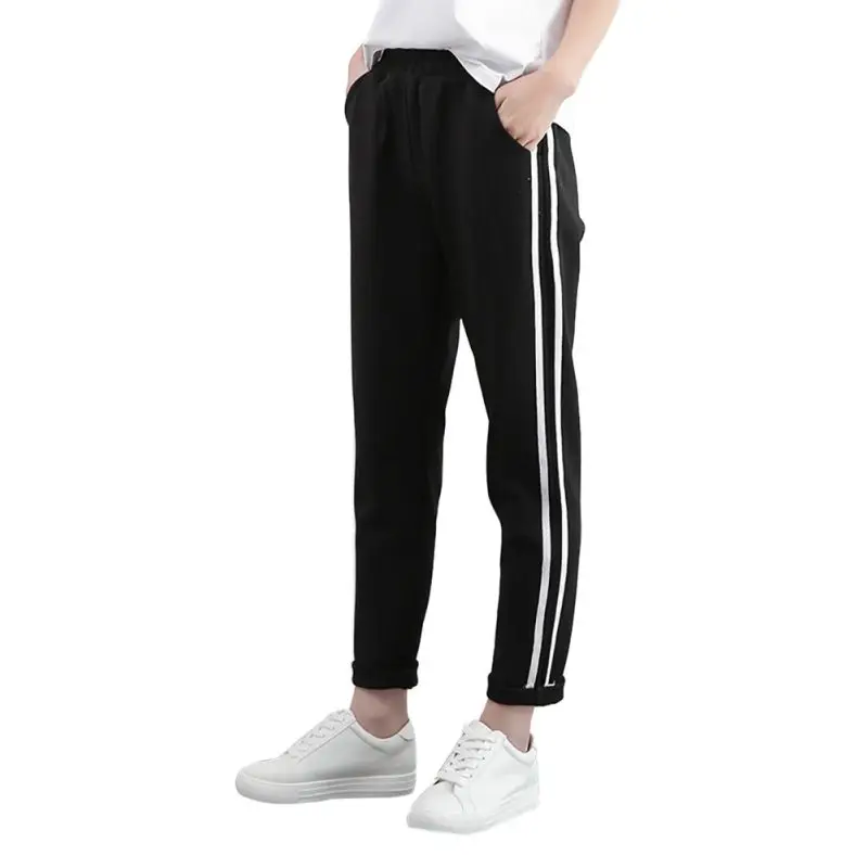 

Double Striped Jogger Pants Autumn Female Pencil Pant Women Casual Long Pants Trousers