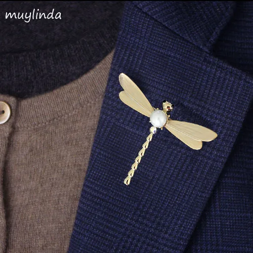 

Branded Design Imitation Pearls Dragonfly Brooch Pins Fashion Party Costum Scarf Collar Insect Brooches And Pins Jewelry Women