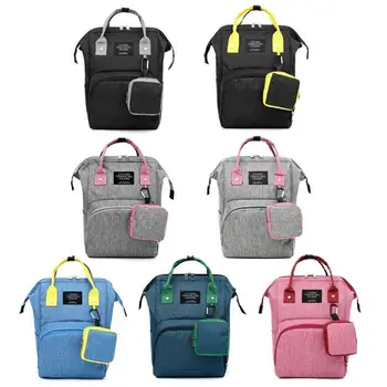 

Polyester Mommy Backpack wirth Mini Hanging Bag Large Capacity Maternity Diaper Bag Mother Travel Handbag for Baby Nappy Nursing