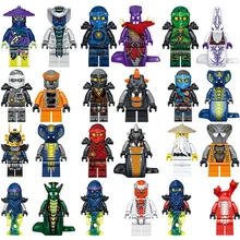 Lele 31035 24pcs/Set Ninja go Lloyd Kai Sensei Wu Snake Bronk Zane Building Blocks Compatible LegoINGlys NinjagoINGlys Movie 2019 the ninjagoes movie temple weapon ninja blocks kai lloyd nya action figure set compatible legoinglys gift for kid friends
