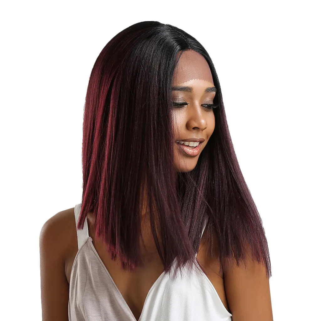 

Hair Wigs For Women Synthetic For Women Brazilian Black Lace Front Full Wig Bob Wave Natural Looking Fashion Women Wigs M0115