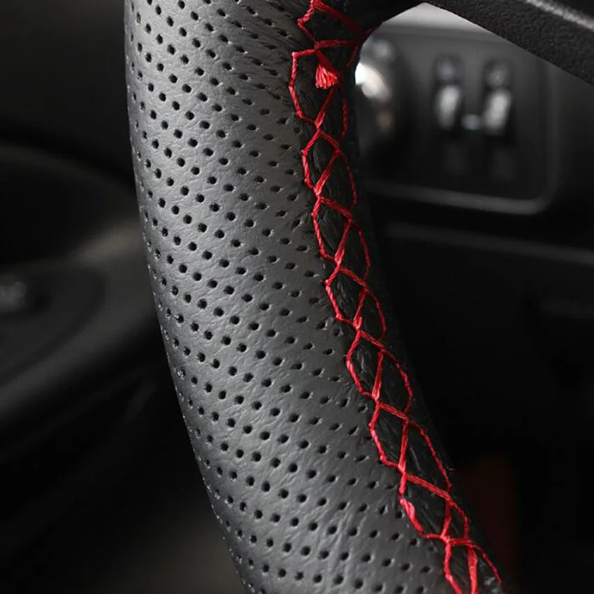 Для Honda Civic 10th автомобильный Стайлинг ручной шитье кожаные чехлы на руль аксессуары для салона автомобиля Новинка