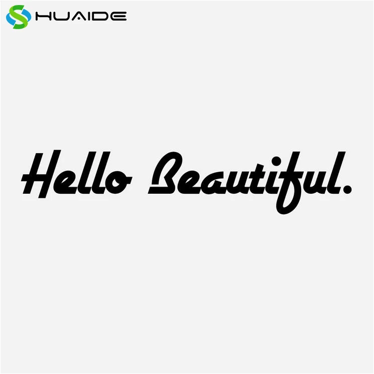 

Saying Hello Beautiful Wall Stickers Home Decor Girl Bedroom Salon Spa Store barbershop Glass Door Decoration Wall Decals A327