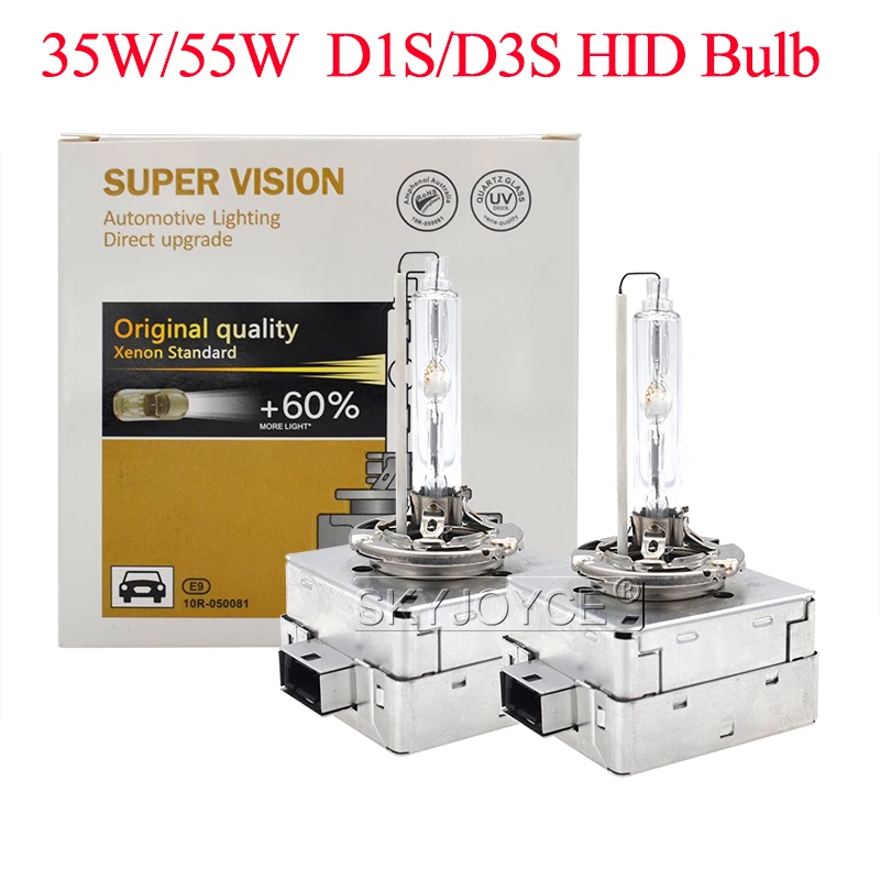 SKYJOYCE Original 35W 55W Xenon D1S D3S HID Xenon Bulb Super Bright HID D1S D3S Auto Car Headlight Bulb 4300K 5000K 6000K 8000K