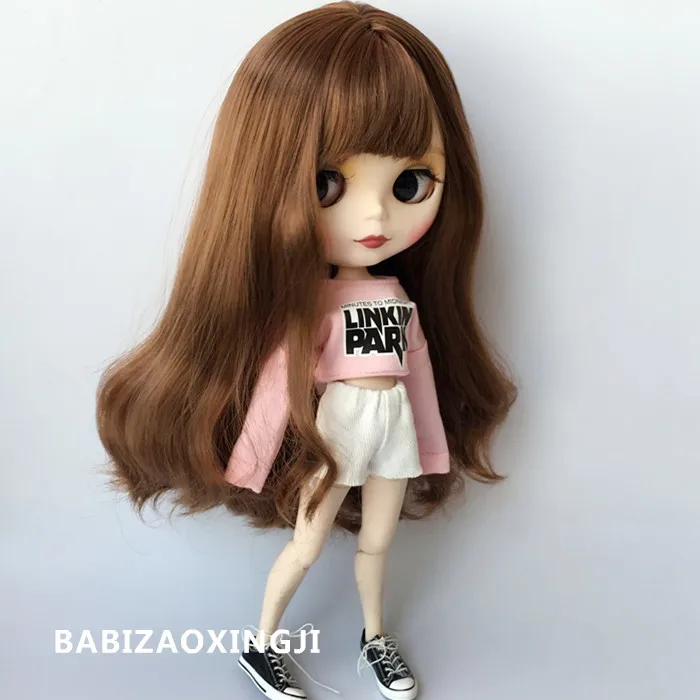 White Lace Tops Shorts Pants Clothes Suit for Fat Blythe Girl Doll Outfits