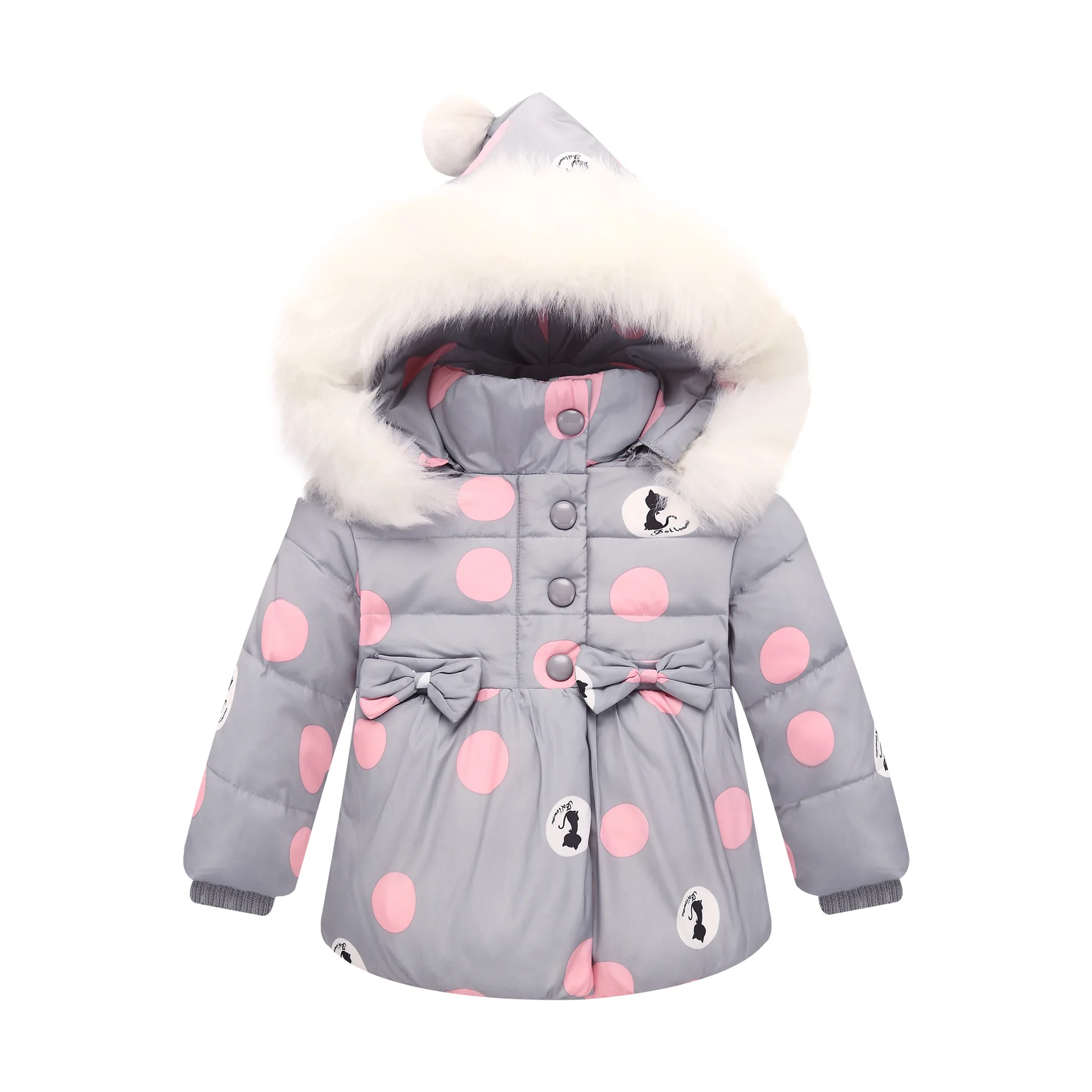 ZOETOPKID-30 градусов Россия Зима детский комплект одежды для девочек пуховик пальто + комбинезон для 1-4 года Дети Детские Детский Зимний костюм