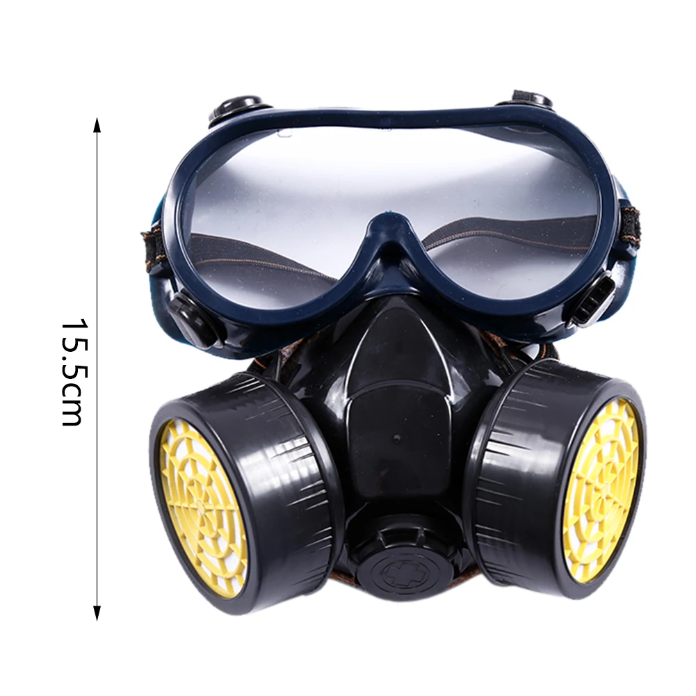 Emergency Survival Safety Respiratory Gas Mask Goggles &2 Dual