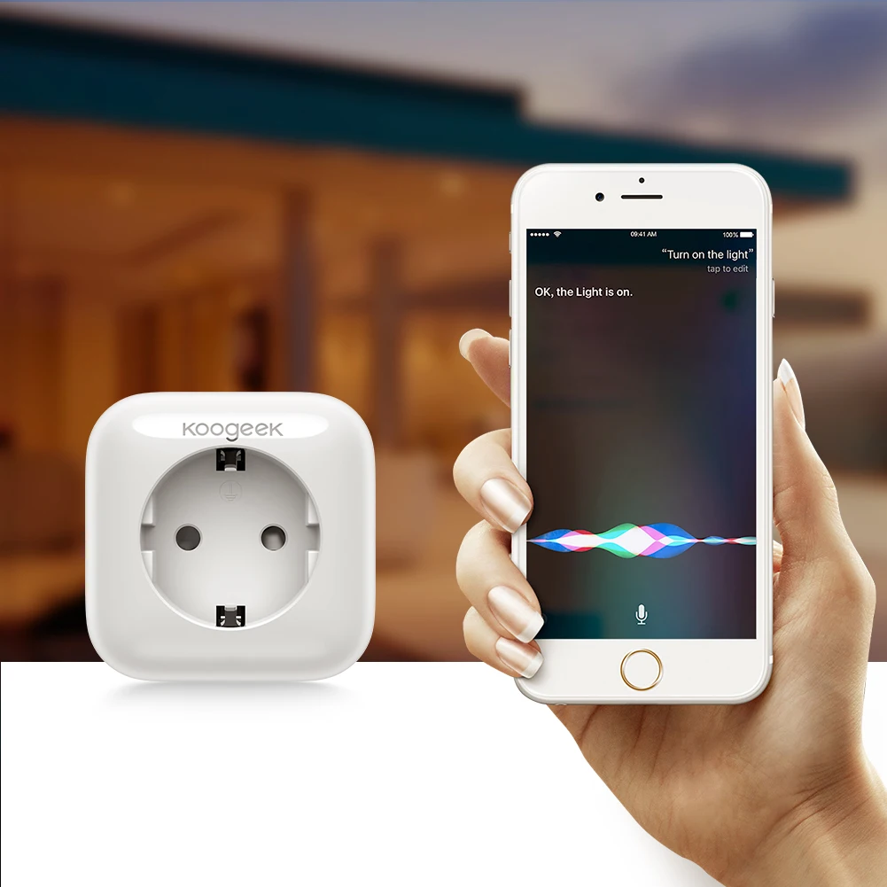 Koogeek умная розетка Wifi Разъем для Apple HomeKit Alexa Google помощник ЕС умный дом зажигания Мощность энергии монитор Siri Управление