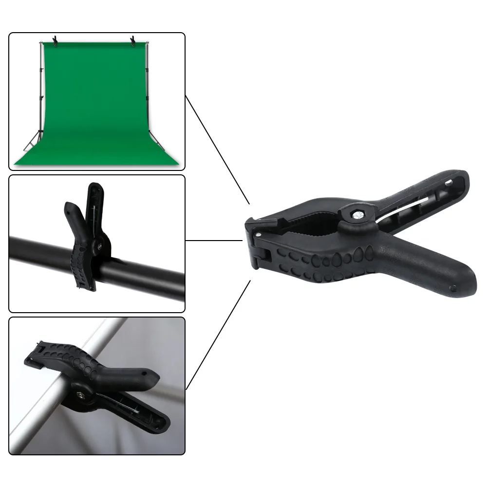  Photography Adjustable Spring Fish Clamps 6CM Photo Booth Background Stand Clip Fixed Backdrop Musl